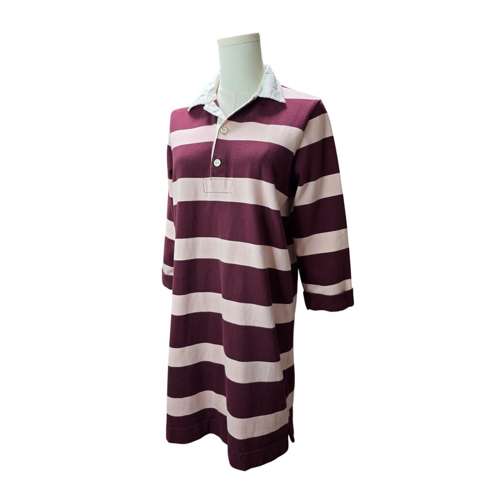 ABERCROMBIE RUGBY CLOTH Multi Stripe 3/4 Sleeve Collar Dress
